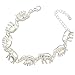 Silver Plated Q&Q Fashion African Elephant & Baby Link Hindu Ganesh Charms Link Chain Bangle Bracelet