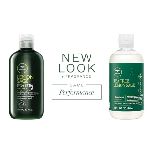 Tea Tree Lemon Sage Thickening Shampoo, Builds Body + Boosts Volume, For Fine Hair