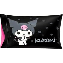 Kuromi Cuff Beanie With 3D Plush Horns - Officially Licensed Hello Kitty & Friends Black Hat