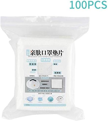 100 Pcs Disposable Activated Carbon Filter Respirators, 3 Layers Breathable PM2.5 Activated Carbon Filter Protective Filter Mouth Respirators for Men Women with Filter Slot