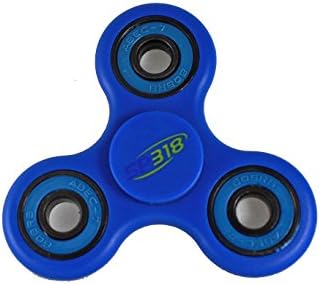 Fidget Spinner Toy Ceramic Bearing Stress Reducing Shatter Resistant - EDC Focus Tri-spinner for Anxiety Stress Autism ADD OCD Boredom and Tension - 1m+ Spin Time -Non-3D Printed - Blue