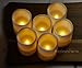Hayley Cherie - Real Wax Flameless Candles with Timer (Set of 6) - Ivory LED Candles 3” Wide x 4” Tall - Flickering Amber Flame - Battery Operated Pillar Candles - Large Unscented