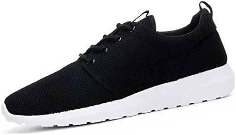 XLD's Mens Breathable Comfortable Lace-Up Running Shoes,Walk,Beach Aqua,Outdoor,Exercise,Athletic Sneakers(black EU43)
