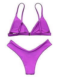 Bikini para dama, 2 piezas, estilo brasileño, parte inferior, estilo V