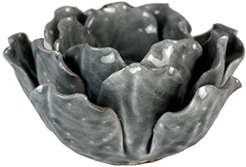 Michael Carr Designs JC12A127SLATE Lotus Flower Candle Holder, Slate