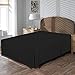 Utopia Bedding King Bed Skirt - Soft Quadruple Pleated Ruffle - Easy Fit with 16 Inch Tailored Drop - Hotel Quality, Shrinkage and Fade Resistant (King, Black)