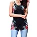 GONKOMA Women Summer Vest Sleeveless Flower Printed Tops Casual Blouse T Shirt