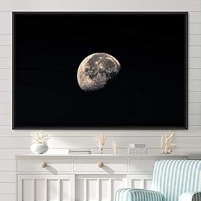 signwin Framed Canvas Wall Art Lunar Aerial Astronomy...
