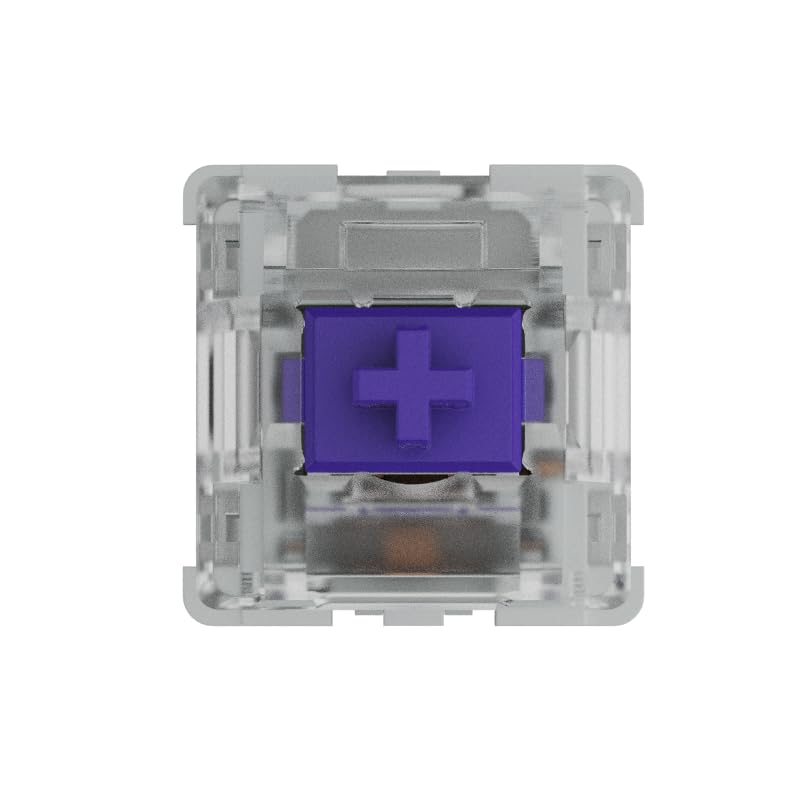 GLORIOUS Gaming 120x Kailh Mechanical Keyboard Switches (Purpur) - Taktil & sanft, 50g Auslösegewicht, Pro-Schalter, 3-Pin-Anschluss, SMD-LED-kompatibel - Kailh Purple 3