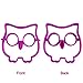 2 Pack Raytyestore Food Grade Silicone Fried Egg Shaper Lovely Purple Owl Shape and Cute Orange Rabbit Shape Egg Ring Pancake Molds