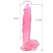 Huge Dildo,12 Inches Big Size Dildo With Strong Suction Cup High Quality and Good Choice V925BB (Clear Pink)