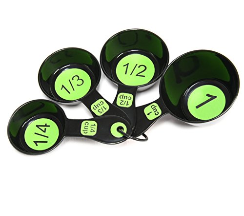 Chef Craft Measuring Cup Set, Green/Black