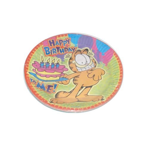 7in Plates Garfield Birthday 8ct, Case of 12