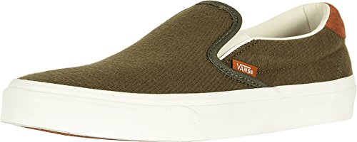 Vans Unisex Flannel Slip-On 59 Dusty Olive Sneaker - 13