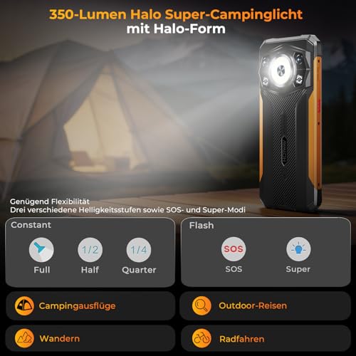 HOTWAV Cyber 17 Outdoor Mobile Phone 2026, 16GB + 128GB/2TB, Android 16 Outdoor Smartphone Without Contract, 48MP + 16MP, 6200mAh, 6.75 Inch 120Hz, IP69K Waterproof, Gemini AI, NFC/Fingerprint/Face ID | Outdoor Smartphone Ohne Vertrag 48MP+16MP, 6200mAh, IP69K Wasserdicht, Gemini AI, NFC/Fingerprint/Face ID/Dual SIM/GPS/OTG
