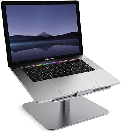 Swivel Laptop computer Stand, Lamicall Laptop computer Riser – [360-Rotating] Ergonomic Aluminum Laptop Desk Holder Suitable with Apple MacBook, Air, Professional, Dell XPS, HP, Lenovo and Extra 10″ – 17.3″ Notebooks – Grey