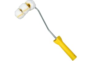 ZYNCUE Pipe Paint Roller Kit for Cylindrical and Curved Surfaces, 1.25" to 2.25" Diagonal Pipe Coverage, Extended Reach Frame