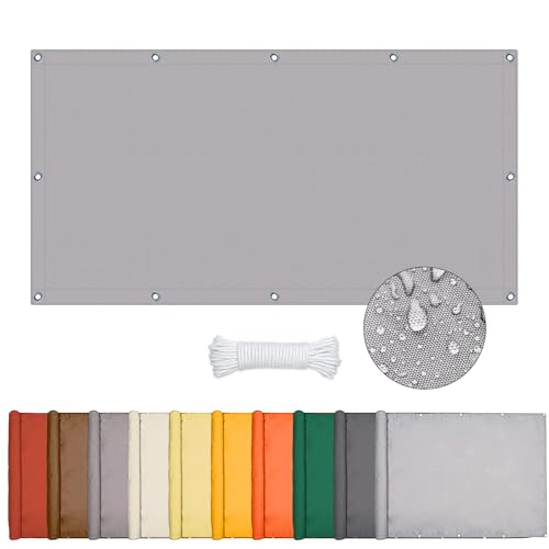 Sonnensegel Wasserdicht, Sonnensegel Rechteckig Mit Ösen, Markisenstoff UV Schutz 95%, Segeltuch Sonnenschutz Balkon Terrasse Mit Seil, Für Innenhof,