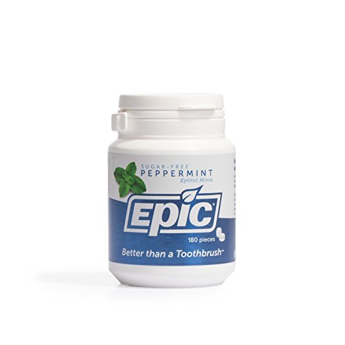 Epic Dental 100% Xylitol Sweetened Breath Mints, Peppermint Flavor, 180 Count Bottles (Pack of 2) - //medicalbooks.filipinodoctors.org