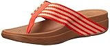 FitFlop Women's Surfa Flip Flop, Flame/Stone, 5 M US