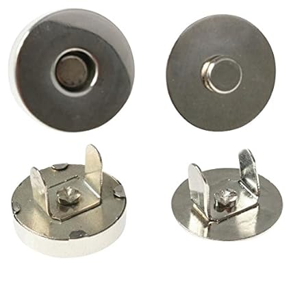 Magnetverschluß | Magnetknopf | rund aus Metall 10 mm - 18 mm | 10 Stück