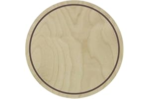 Trekell Floating Wood Art Board Canvas - Baltic Birch Unfinished Round Wood Art Board Panel Planks for Painting, Professional Grade Supplies & Materials, (8" Diameter)