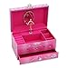 Princess Kids Musical Jewelry Box - Hot Pink Glittery Kids Music Box With Ring Holder - Lucy Locket