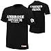 Official WWE Authentic Mens Dean Ambrose Unhinged and on The Fringe T-Shirt Black