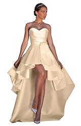 NLQ High Low Prom Dresses Sweetheart Strapless