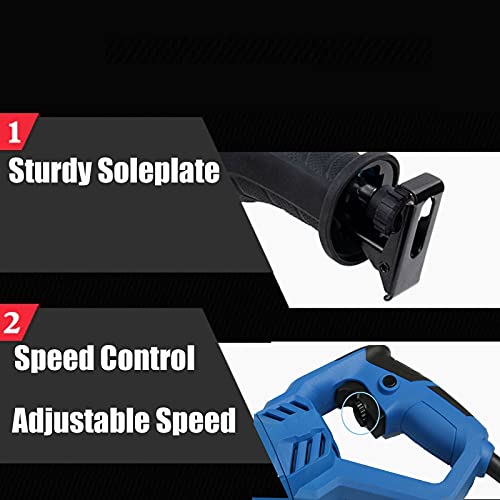 900W Elektrischer Säbelsäge/Reciprosäge, Universalsäge mit 5 Säbelsägeblatt, 0~2800 SPM Stufenlose Geschwindigkeiten… – Bild 3