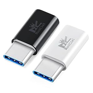 【2個セット】Roiciel USB-C & USB 3.0 変換アダプタ Micro USB(メス) to Type-Cアダプタ 変換コネクタ