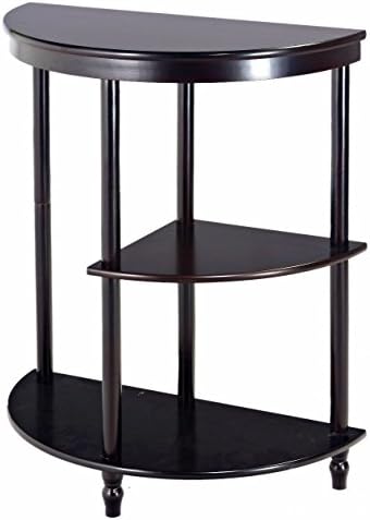 Amazing Buys Cherry 3-Tier Crescent- Half Moon-Hall/Console Table/End Table in A Cherry Finish