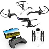 DROCON Ninja Drone for Kids & Beginners FPV RC Drone with 720P HD Wi-Fi Camera,Quadcopter Drone with Altitude Hold, Headless Mode, Foldable Arms, One Key take Off/Landing, White