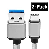 Samsung S9 Plus Charger Cable, BeneStellar 2-Pack 5ft / 1.5m USB 3.1 Type C Nylon Braided Cord for Samsung Galaxy S9 / S8 / Note 8 / S8 Plus, LG V20, Nintendo Switch and More (Gray)