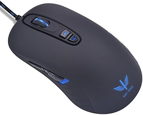 Gaming Mouse, Wired Optical PC Mice with 4000 DPI and 1000 Hz Polling Rate LED RGB Lights and 8 Buttons by KEY IDEA