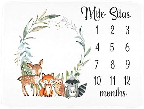 woodland milestone blanket