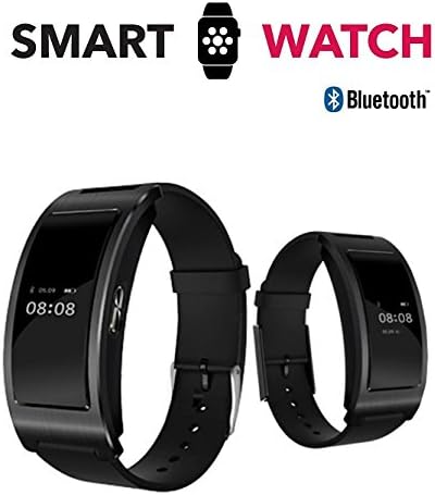 Bluetooth 4.0 Smart Watch CK11 with Blood Pressure Heart Rate Monitor Waterproof Smart Bracelet for Andriod Phone and iPhone (Black)