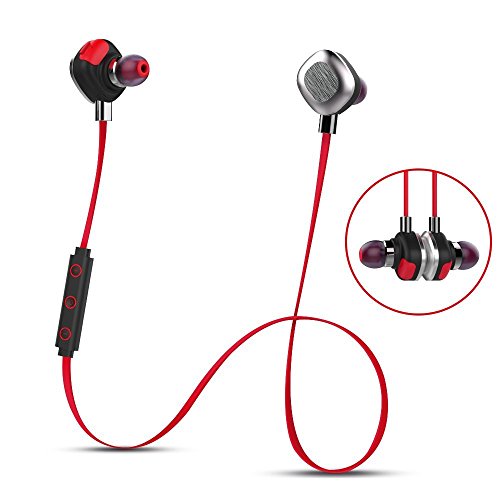 Morul U5PLUS Magnetic Sport Waterproof Bluetooth In-ear Headphones with Mic, Red