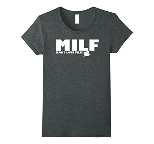 Womens MILF Man I Love Film Funny T-Shirt Large Dark Heather