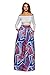 Asvivid Women's African Floral Print Maxi Skirts A Line Long Skirts with Pocket Medium Multi4