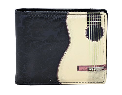 Guitar Wallets (Men's Yellow Guitar, Black)