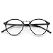 GQUEEN 201565 Vintage Inspired Horned Rim Metal Bridge Clear Lens Eye Glasses,Shiny Black