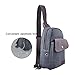 Qcute Canvas Sling Bag, Outdoor Sports Casual Chest Bags Satchel Shoulder Backpack for Men Women (Navy Blue)