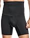 Leo Mens High Waist Slimming Tummy Abs Shaper with Boxer Brief,Black,XX-Large