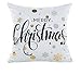 AWEHIRU Gold Soft Velvet Christmas Decorative Throw Pillow Covers Set 18 Inch by 18 Inch (Gold Foil Xmas 4)
