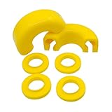 E-Autogrilles Pair Yellow Isolator Fits 3/4 inch Tow D-rings - Includes 2 Rubber Isolators and 4 Washers - Shackle Isolator Clevis Kit (51-0515Y)