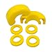 E-Autogrilles Pair Yellow Isolator Fits 3/4 inch Tow D-rings - Includes 2 Rubber Isolators and 4 Washers - Shackle Isolator Clevis Kit (51-0515Y)
