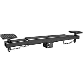 Superokay Cross Beam Adapter, 2 Ton, Floor Jack, Adjustable Width | Adjustable Lifting Beam | Thick Rubber Pads | Dual Safety Chains | Fits Most Floor Jacks | Welded Steel