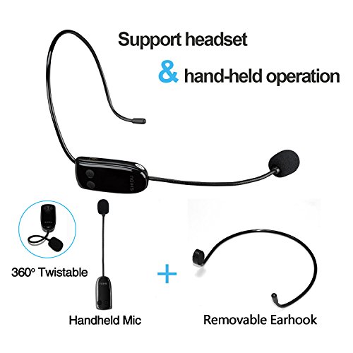 Wireless Voice Amplifier 10W Portable Microphone and Speaker Rechargeable Waistband Pa System Supports MP3 Format Audio Classroom Microphone for Teachers, Tour Guide, Fitness Instructors