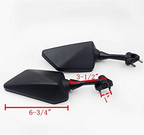 OKSTNO Motorcycle Black Left and Right Rearview Side Mirror For KAWASAKI NINJA 250R EX250 2008-2013 - Thumbnail 4